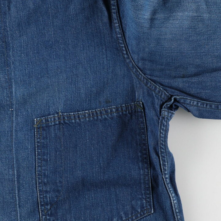 Carter s カーターズ men2346H 60 s デニムカバーオール ワッペンカスタム 濃紺 ワークウェア ポケット欠損 小さめ メンズXS S相当 AG