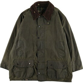 古着 90'S バブアー Barbour BEAUFORT ビューフォート 旧3ワラント オイルド ハンティングジャケット 英国製 C46 メンズXL ヴィンテージ /eaa385142 【中古】【K1102】 【231102】 【SS2403】