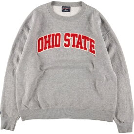 古着 ジャンスポーツ JANSPORT OHIO STATE オハイオ州立大学 カレッジスウェットシャツ トレーナー USA製 メンズL /eaa386463 【中古】 【231031】