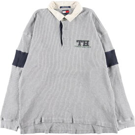 古着 90'S トミーヒルフィガー TOMMY HILFIGER 長袖 ラガーシャツ メンズXXL ヴィンテージ /eaa386468 【中古】 【231104】