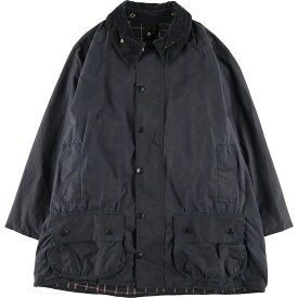 古着 90'S バブアー Barbour BEAUFORT ビューフォート 旧3ワラント バッジ付き オイルド ハンティングジャケット C46 メンズXL ヴィンテージ /eaa387250 【中古】 【231220】