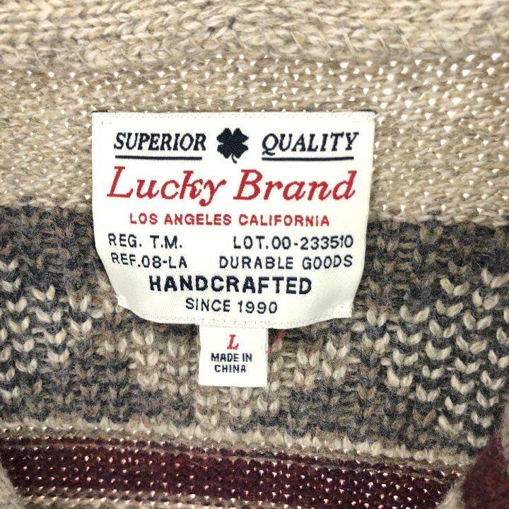 楽天市場】古着 Lucky Brand ネイティブ柄 ショールカラー ウール 