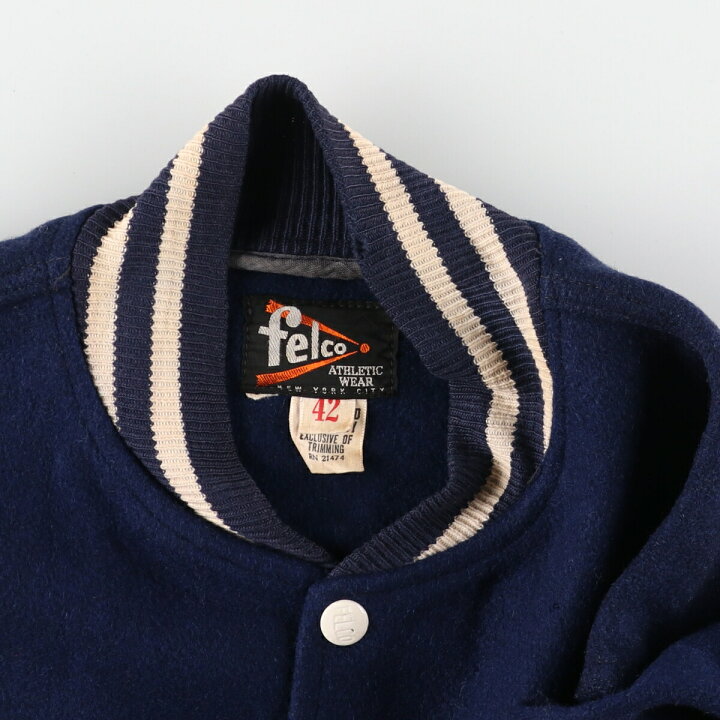 楽天市場】古着 70年代 FELCO ウールスタジャン アワードジャケット 