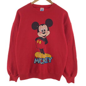 古着 80~90'S ジャージーズ Jerzees MICKEY MOUSE ミッキーマウス キャラクタースウェットシャツ トレーナー USA製 メンズL ヴィンテージ /eaa390286 【中古】 【240318】