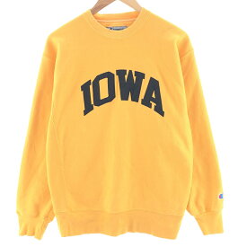 古着 00'S チャンピオン Champion PREMIUM REVERSE WEAVE プレミアムリバースウィーブ IOWA アイオワ大学 カレッジスウェットシャツ トレーナー メンズM /eaa390960 【中古】 【240527】