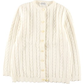 古着 CUDDIE KNIT ケーブル編み ウールニットカーディガン レディースM /eaa393155 【中古】 【231126】 【SS2403】