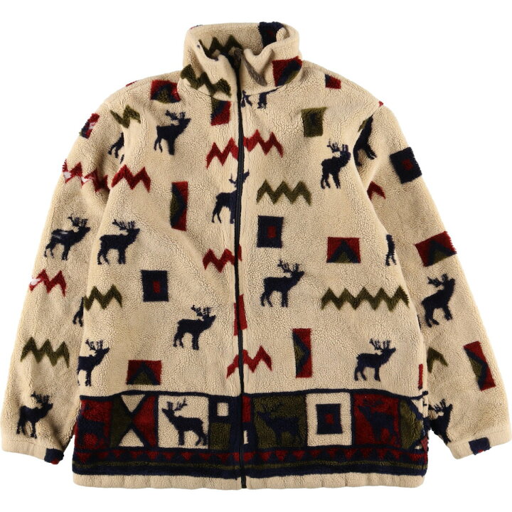 楽天市場】古着 ウールリッチ WOOLRICH 総柄 トナカイ柄 フルジップ 
