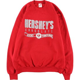 古着 80'S ジャージーズ Jerzees HERSHEY'S ハーシーズ アドバタイジング スウェットシャツ トレーナー USA製 メンズXL ヴィンテージ /eaa396630 【中古】 【231126】