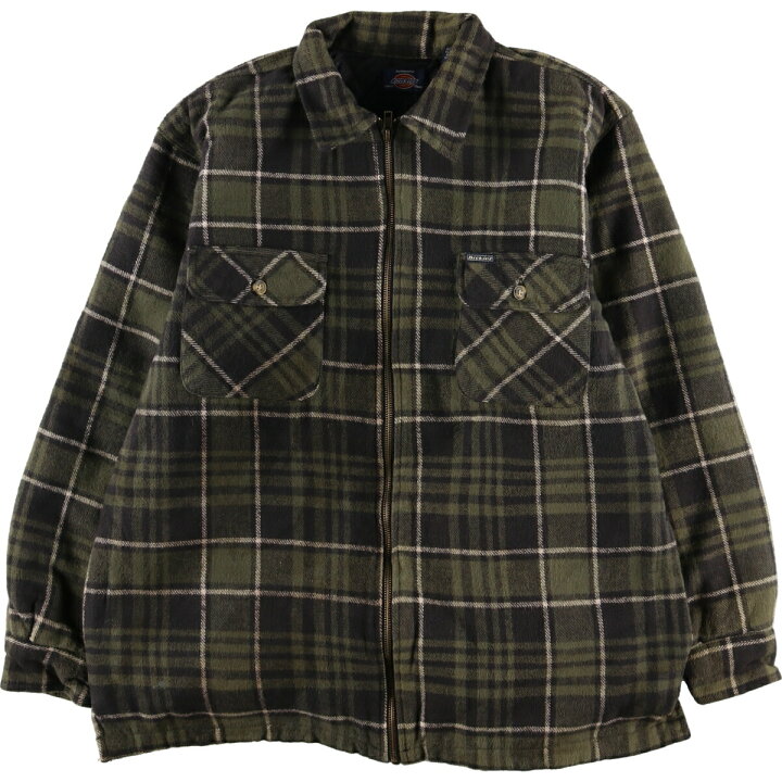楽天市場】古着 ディッキーズ Dickies チェック柄 フルジップ 長袖 