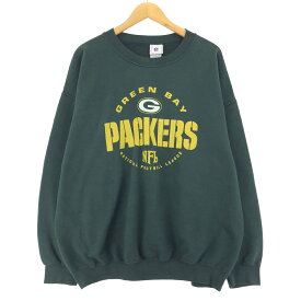 古着 NFL NFL GREEN BAY PACKERS グリーンベイパッカーズ プリントスウェットシャツ トレーナー メンズXL /eaa399991 【中古】 【240501】