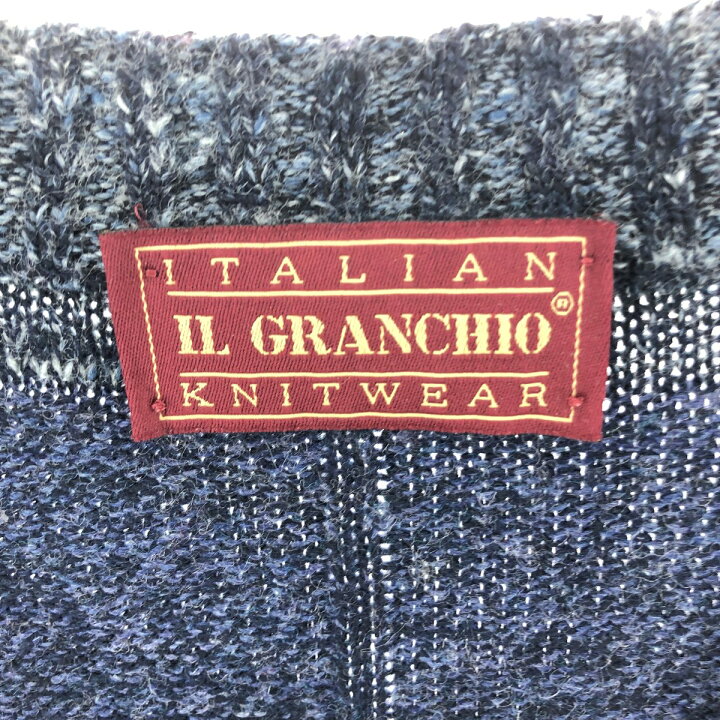楽天市場】古着 IL GRANCHIO 総柄 ウールニットカーディガン 