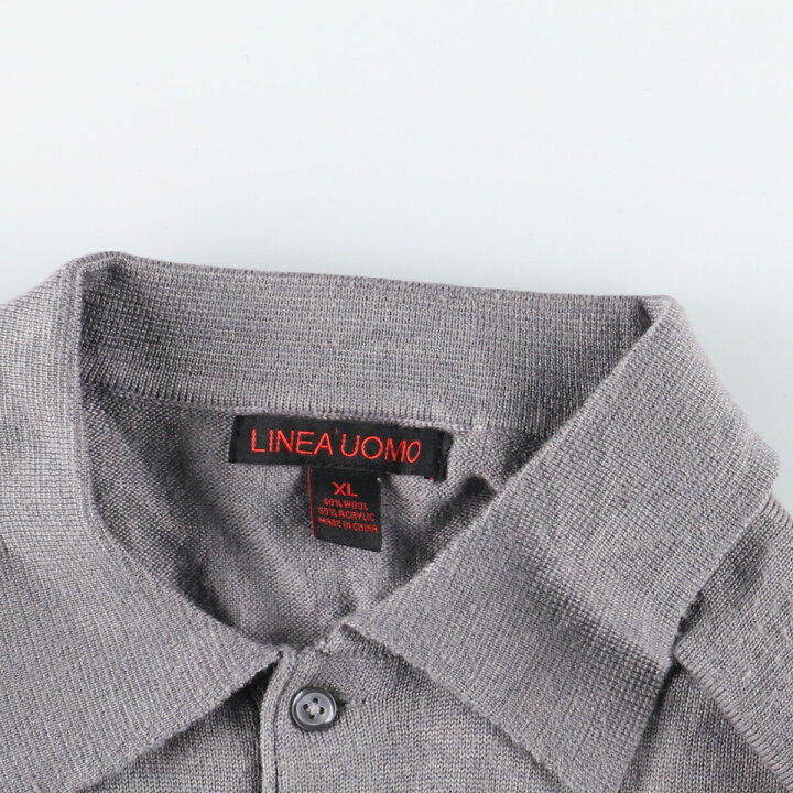 楽天市場】古着 LINEA UOMO ポロニットセーター メンズXL /eaa405118 