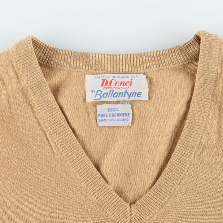 スコットランド製 70s 80s BALLANTYNE カシミア ニット ベスト 