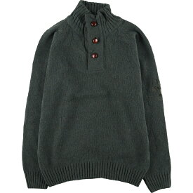 古着 バブアー Barbour ハイネック ウールニットハーフボタンセーター メンズM /eaa405938 【中古】 【231219】