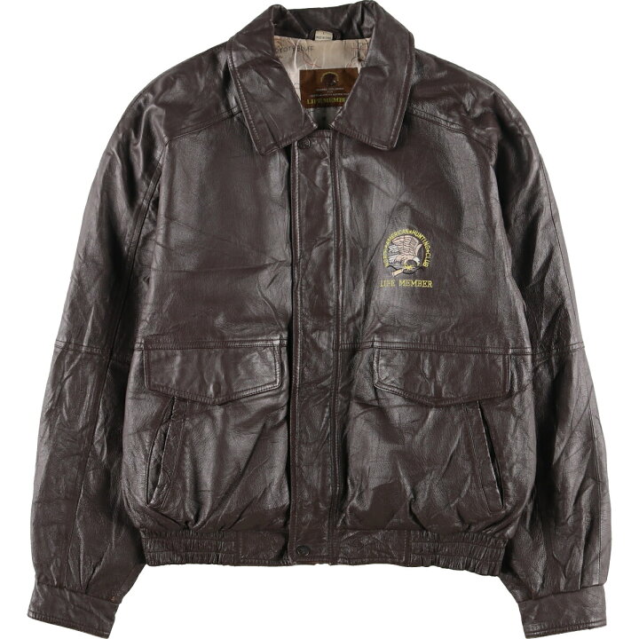 楽天市場】古着 LIFE MEMBER レザーフライトジャケット メンズL  
