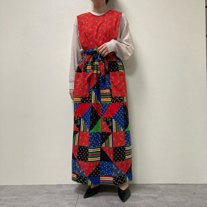 楽天市場】古着 70年代 Designhouse 総柄 パッチワーク マキシ丈 