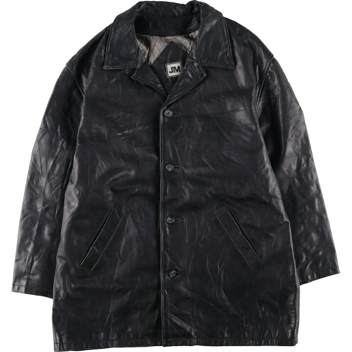 楽天市場】古着 J&M レザーカーコート メンズXL /eaa407186 【中古  