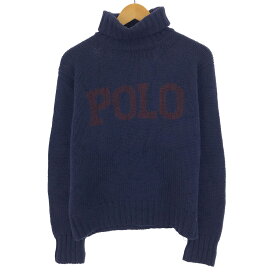 古着 ラルフローレン Ralph Lauren POLO by Ralph Lauren タートルネック ウールニットセーター レディースL /eaa407332 【中古】 【231229】