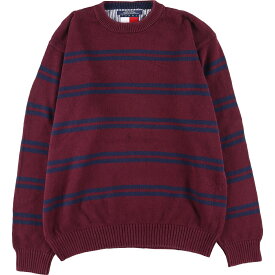 ＼31%OFF／古着 90'S トミーヒルフィガー TOMMY HILFIGER コットンニットセーター メンズL ヴィンテージ /eaa410892 【中古】 【240225】 【SS2406】