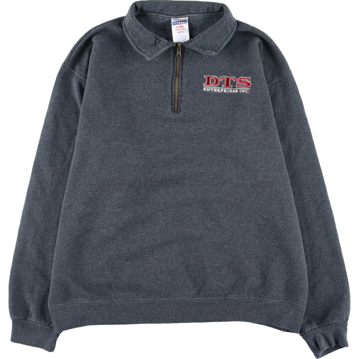 楽天市場】古着 ジャージーズ Jerzees ハーフジップスウェットシャツ 