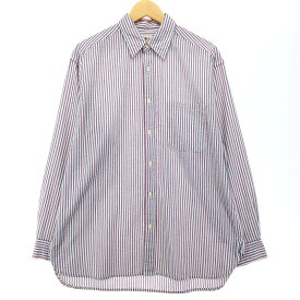 古着 90'S ジェイクルー J.Crew シアサッカー 長袖 ボタンダウンストライプシャツ メンズM ヴィンテージ /eaa412249 【中古】 【240301】