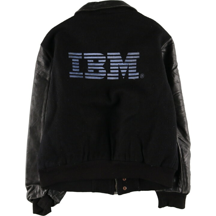 楽天市場】古着 オールブラックカラー A.J WEAR 襟付き 袖革ウール 