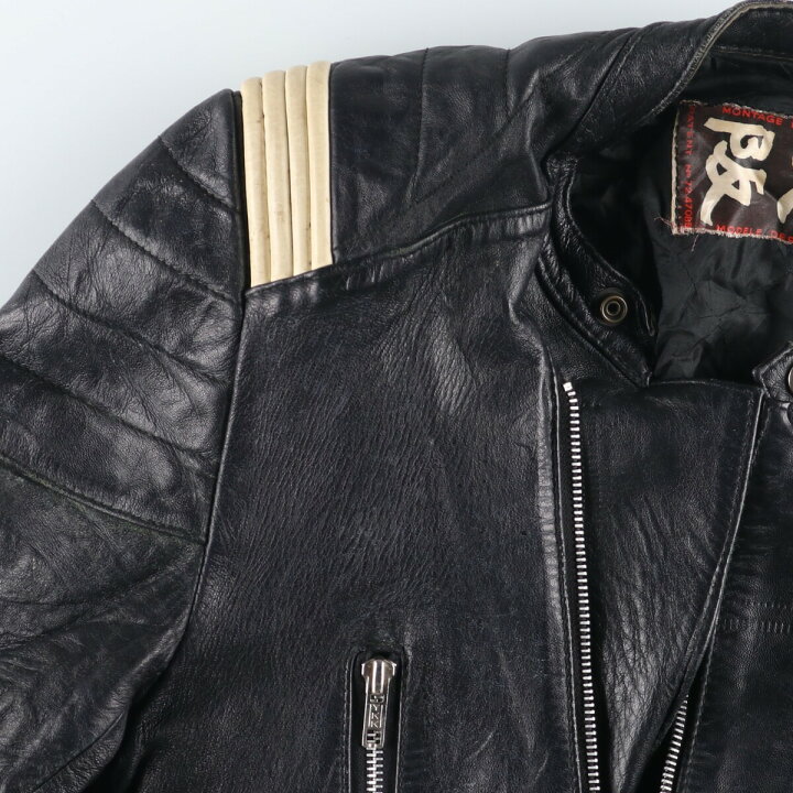 楽天市場】古着 Muroto セミダブルライダースジャケット フランス製  