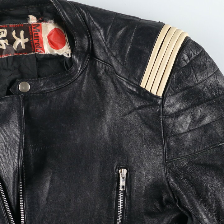 楽天市場】古着 Muroto セミダブルライダースジャケット フランス製  