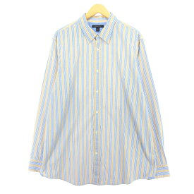 古着 00'S バナナリパブリック BANANA REPUBLIC CLASSIC FIT 長袖 ストライプシャツ メンズXL /eaa421815 【中古】 【240304】