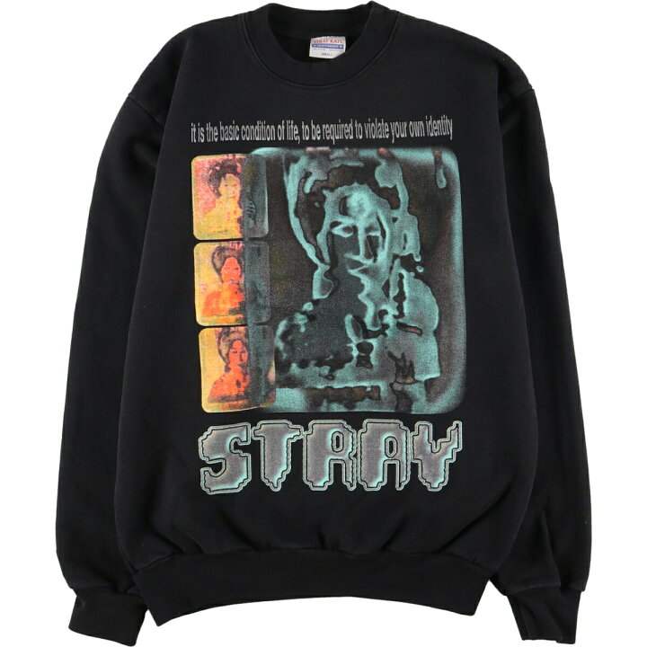 楽天市場】古着 STRAY RATS プリントスウェットシャツ トレーナー USA 