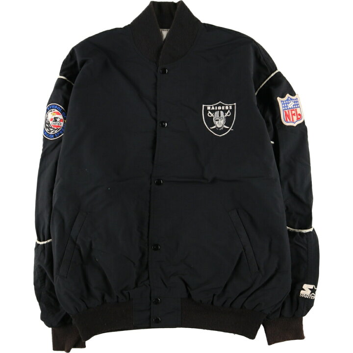 古着 90年代 STARTER NFL RAIDERS レイダーズ ナイロンスタジャン 