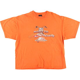 古着 00'S ハーレーダビッドソン Harley-Davidson 両面プリント モーターサイクル バイクTシャツ USA製 メンズXXL /eaa425468 【中古】 【240317】