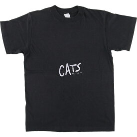 古着 80'S アンビル Anvil CATS キャッツ 両面プリント プリントTシャツ USA製 メンズS ヴィンテージ /eaa425561 【中古】 【240329】