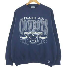 古着 90'S LOGO7 NFL DALLAS COWBOYS ダラスカウボーイズ プリントスウェットシャツ トレーナー USA製 メンズXL ヴィンテージ /eaa426401 【中古】 【240317】