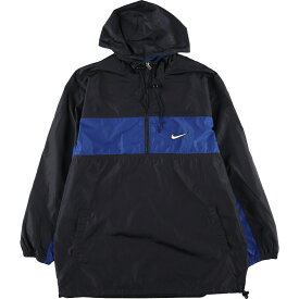 古着 90'S ナイキ NIKE バックロゴ ハーフジップ ナイロンパーカー メンズL ヴィンテージ /eaa426972 【中古】 【240323】