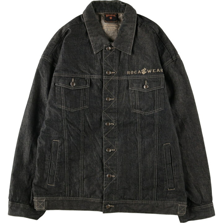 楽天市場】古着 ROCA WEAR ブラック デニムジャケット Gジャン メンズ 