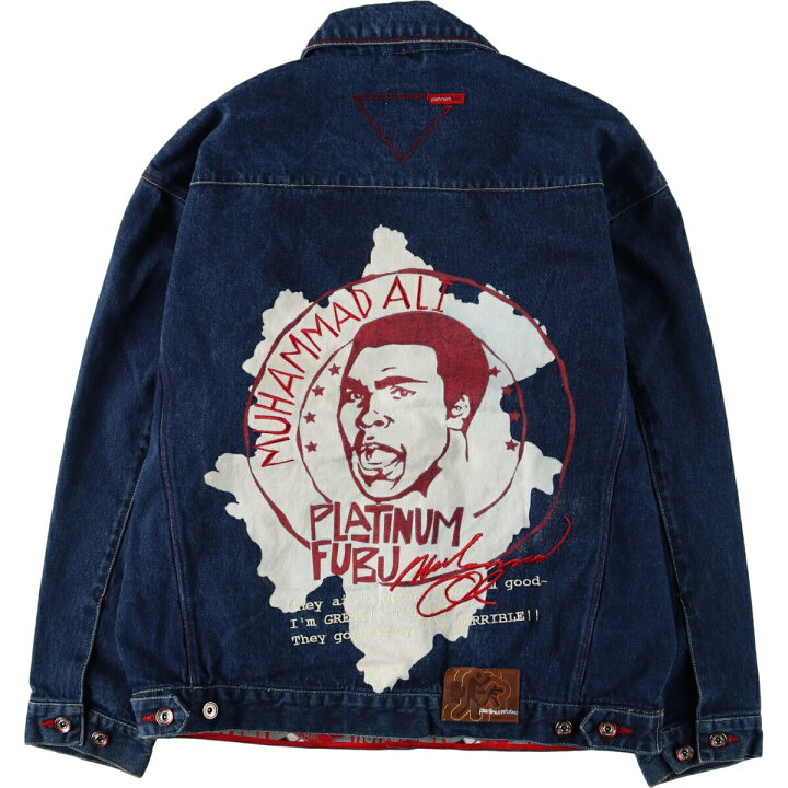 楽天市場】古着 ビッグサイズ FUBU PLATINUM モハメド・アリ デニム 