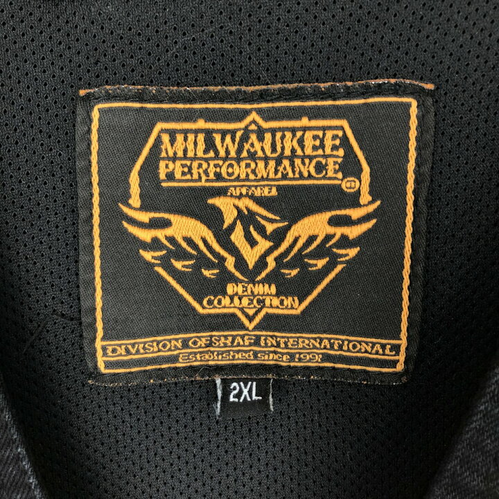 楽天市場】古着 MILWAUKEE PERFORMANCE ブラックデニムベスト メンズ 