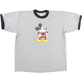 古着 ディズニーストア Disney store MICKEY MOUSE ミッキーマウス リンガーT キャラクタープリントTシャツ メンズXL /eaa428506 【中古】 【240327】