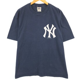 古着 00'S リー Lee MLB NEW YORK YANKEES ニューヨークヤンキース スポーツTシャツ メンズXL /eaa430648 【中古】 【240609】