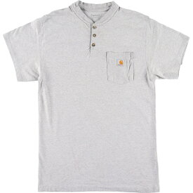 古着 カーハート Carhartt ヘンリーネック 半袖 ワンポイントロゴポケットTシャツ メンズL /eaa430838 【中古】 【240413】