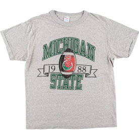 古着 80'S チャンピオン Champion トリコタグ MICHIGAN STATE ミシガン州立大学 カレッジTシャツ USA製 メンズS ヴィンテージ /eaa431380 【中古】 【240330】