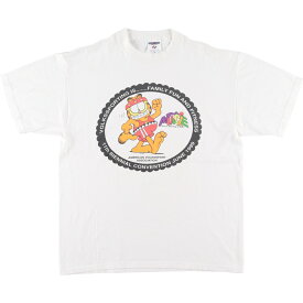 古着 90'S ジャージーズ Jerzees GARFIELD ガーフィールド キャラクタープリントTシャツ USA製 メンズL ヴィンテージ /eaa431521 【中古】 【240407】