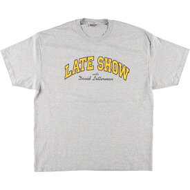 古着 チャンピオン Champion Late Show with David Letterman プリントTシャツ メンズXL /eaa431884 【中古】 【240331】