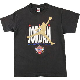 古着 90'S ナイキ NIKE 銀タグ AIR JORDAN エアジョーダン ロゴプリントTシャツ USA製 メンズM ヴィンテージ /eaa433324 【中古】 【240401】