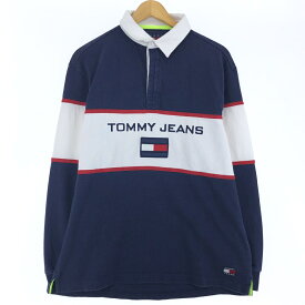 古着 90'S トミーヒルフィガー TOMMY HILFIGER 長袖 ラガーシャツ メンズM ヴィンテージ /eaa435099 【中古】 【240419】