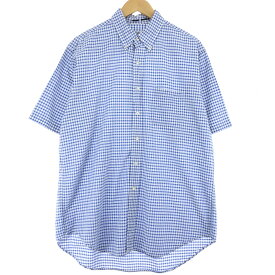 古着 ブルックスブラザーズ Brooks Brothers Est.1818 SPORT SHIRT ギンガムチェック 半袖 ボタンダウン チェックシャツ メンズL /eaa435441 【中古】 【240406】