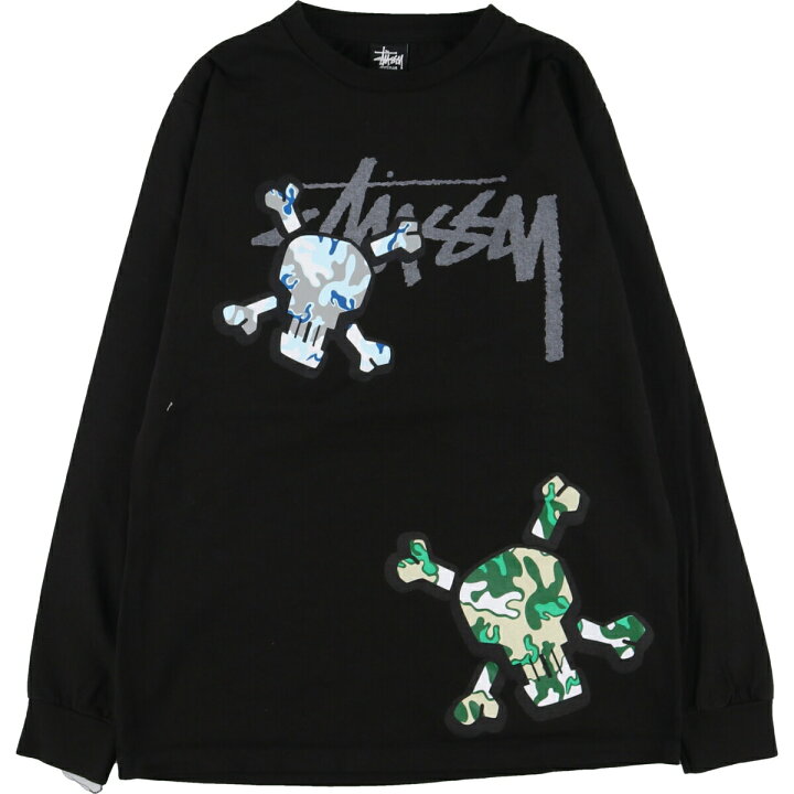 楽天市場】古着 ステューシー STUSSY 迷彩柄 ドクロ柄 スカル柄 ロング 