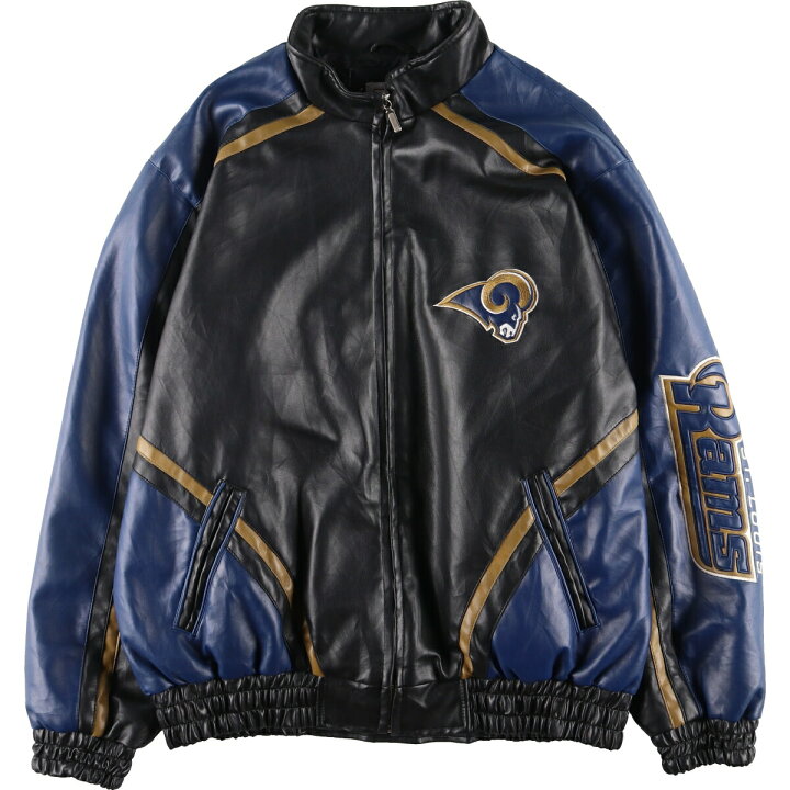 楽天市場】古着 NFL LOS ANGELES RAMS フェイクレザージャケット 