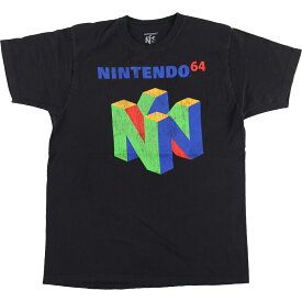 古着 NINTENDO 64 任天堂 アドバタイジングTシャツ メンズL /eaa441511 【中古】 【240503】